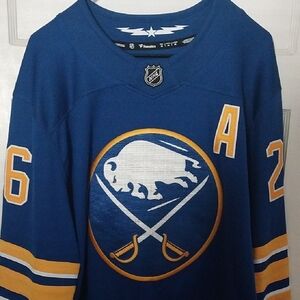Fanatics Blue and Gold Hockey Jersey